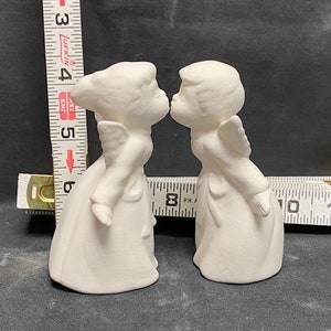 Ready to paint Ceramic Bisque Kissing Angels