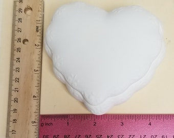 Ready to paint Ceramic Bisque Heart Box