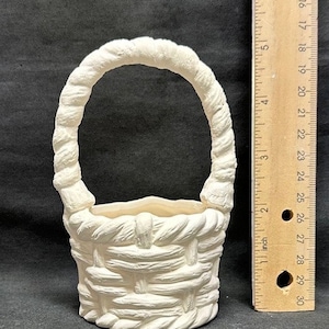 Ready to paint Ceramic Bisque Ceramichrome Small Basket