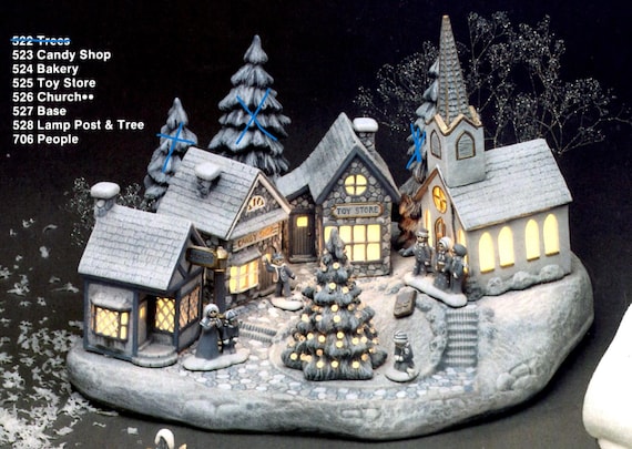 Bereit, Keramik Bisque Scioto Weihnachtsdorf zu malen