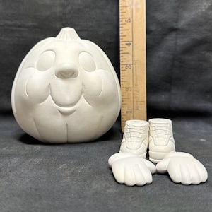 Calabaza de cerámica Bisque Donas lista para pintar, niño o niña, U-Pick