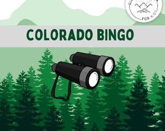 Colorado Travel Bingo: Family Road Trip Game (Digital Download)