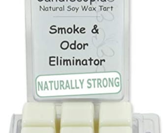 Smoke & Odor Eliminator: 2 Pack of Candlecopia Strongly Scented Hand Poured Vegan Wax Melts, 6.4 Total Ounces.