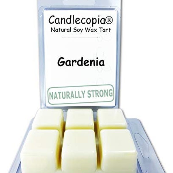 Gardenia: 2 Pack of Candlecopia Strongly Scented Hand Poured Vegan Wax Melts, 6.4 Total Ounces.