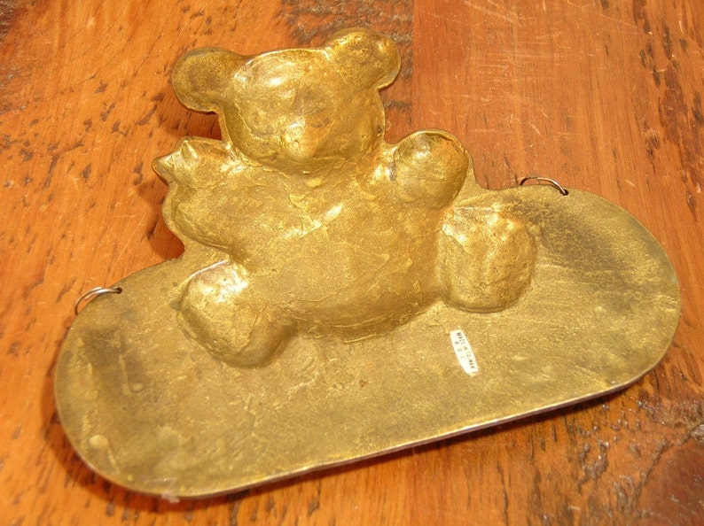 Brass Teddy Bear Welcome Plaque image 5