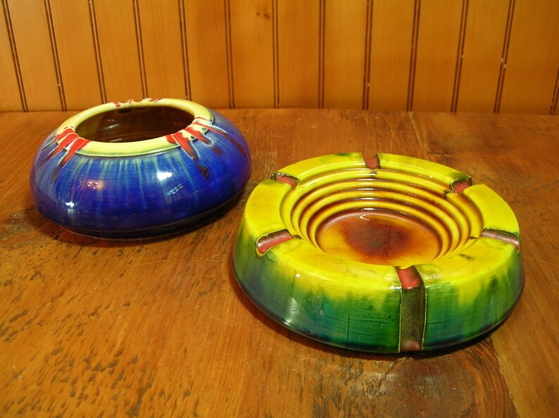 Vintage Ashtrays Art Pottery Ashtrays Smoking Collectible