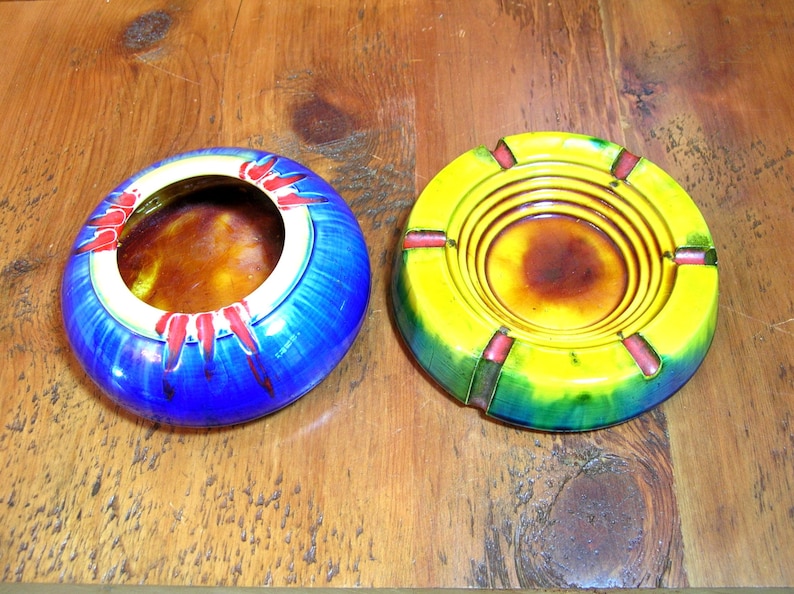 Vintage Ashtrays Art Pottery Ashtrays Smoking Collectible