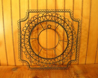 Vintage Black Wire Plate Frame Display Holder