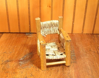 Vintage Miniature Doll Chair