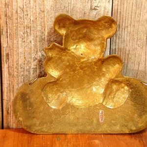 Brass Teddy Bear Welcome Plaque image 3