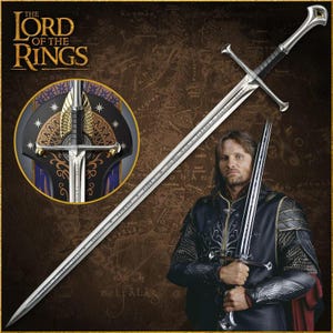 Réplique d&#39;épée royale reforgée faite à la main avec fourreau | Épée longue pour cosplay et exposition | Épée fantaisie en acier inoxydable
