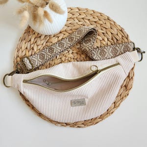cord Bauchtasche natur / Hip bag cord / crossbody Umhängetasche / Perfektes Geschenk für Sie