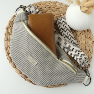 cord Bauchtasche grau, Damen  Gürteltasche cord, Hip bag cord, Bauchtasche mit breitem Gurt, Hüfttasche Damen cord, Geschenk für die Frau