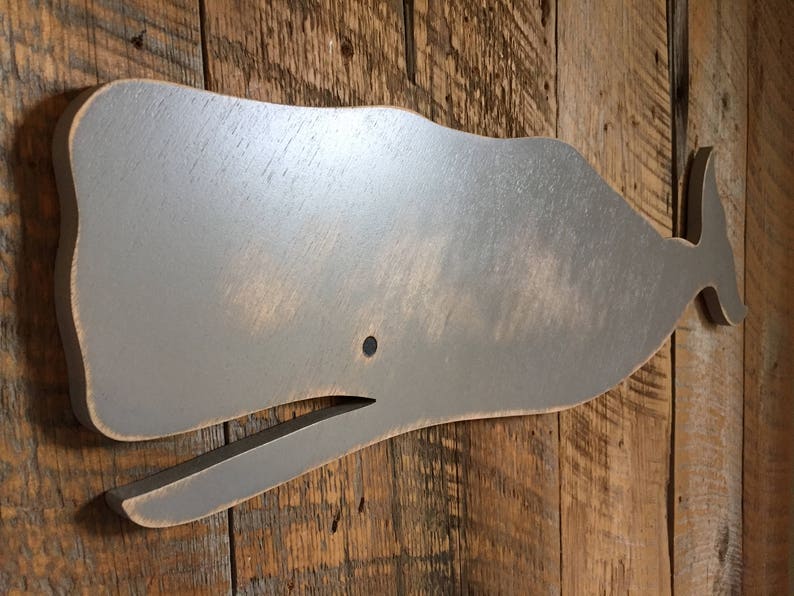 LARGE 42 Wooden Whale Wall Art Indoor Ocean Beach Etsy