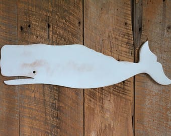 LARGE Wooden 42" Whale - Wall Art Indoor Ocean Beach Decoration