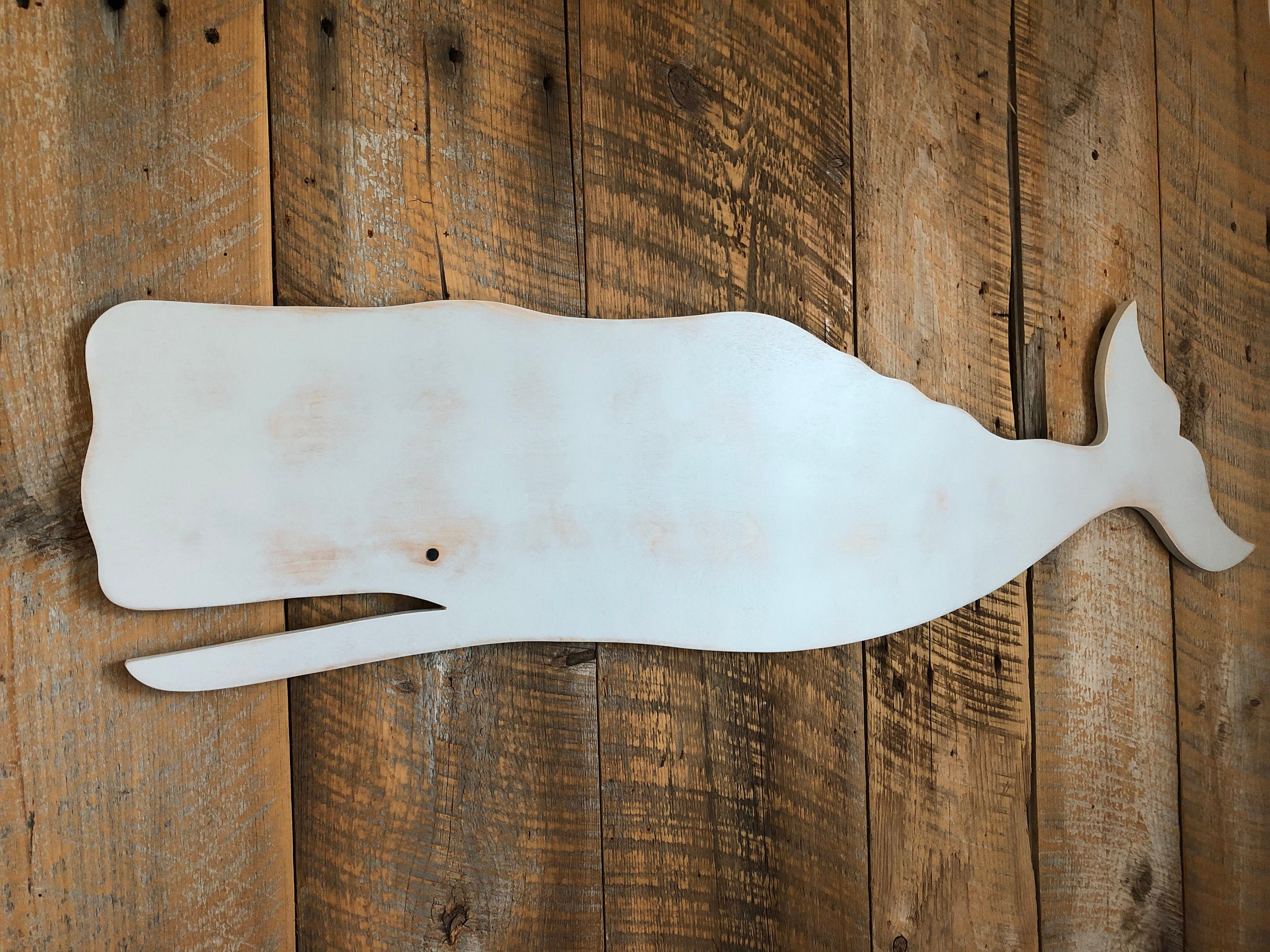 LARGE 42 Wooden Whale Wall Art Indoor Ocean Beach Etsy