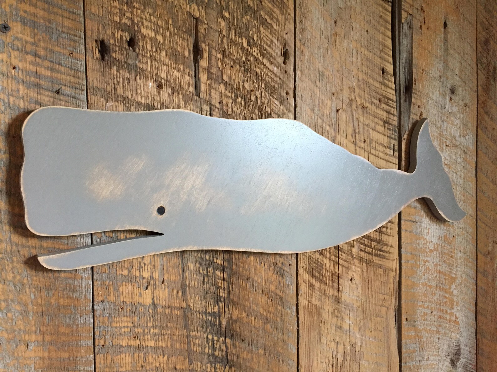 LARGE 42 Wooden Whale Wall Art Indoor Ocean Beach Etsy