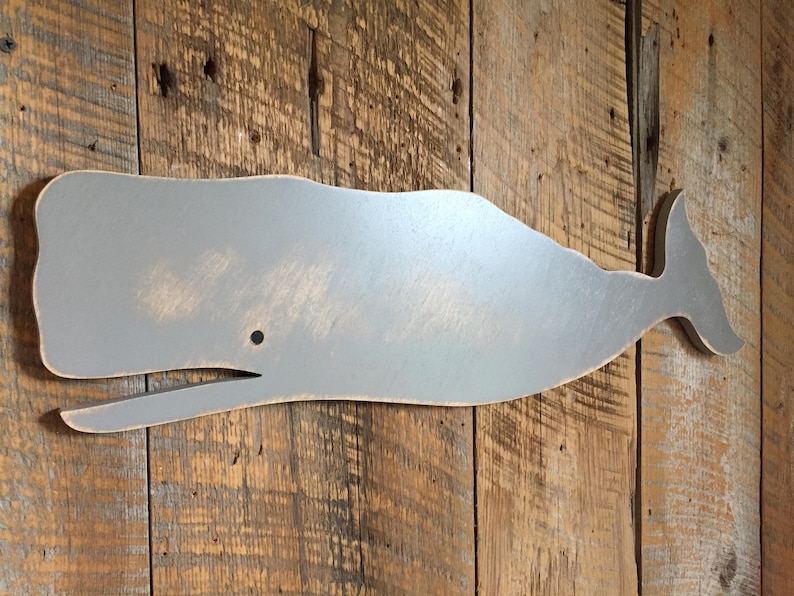LARGE 42 Wooden Whale Wall Art Indoor Ocean Beach Etsy