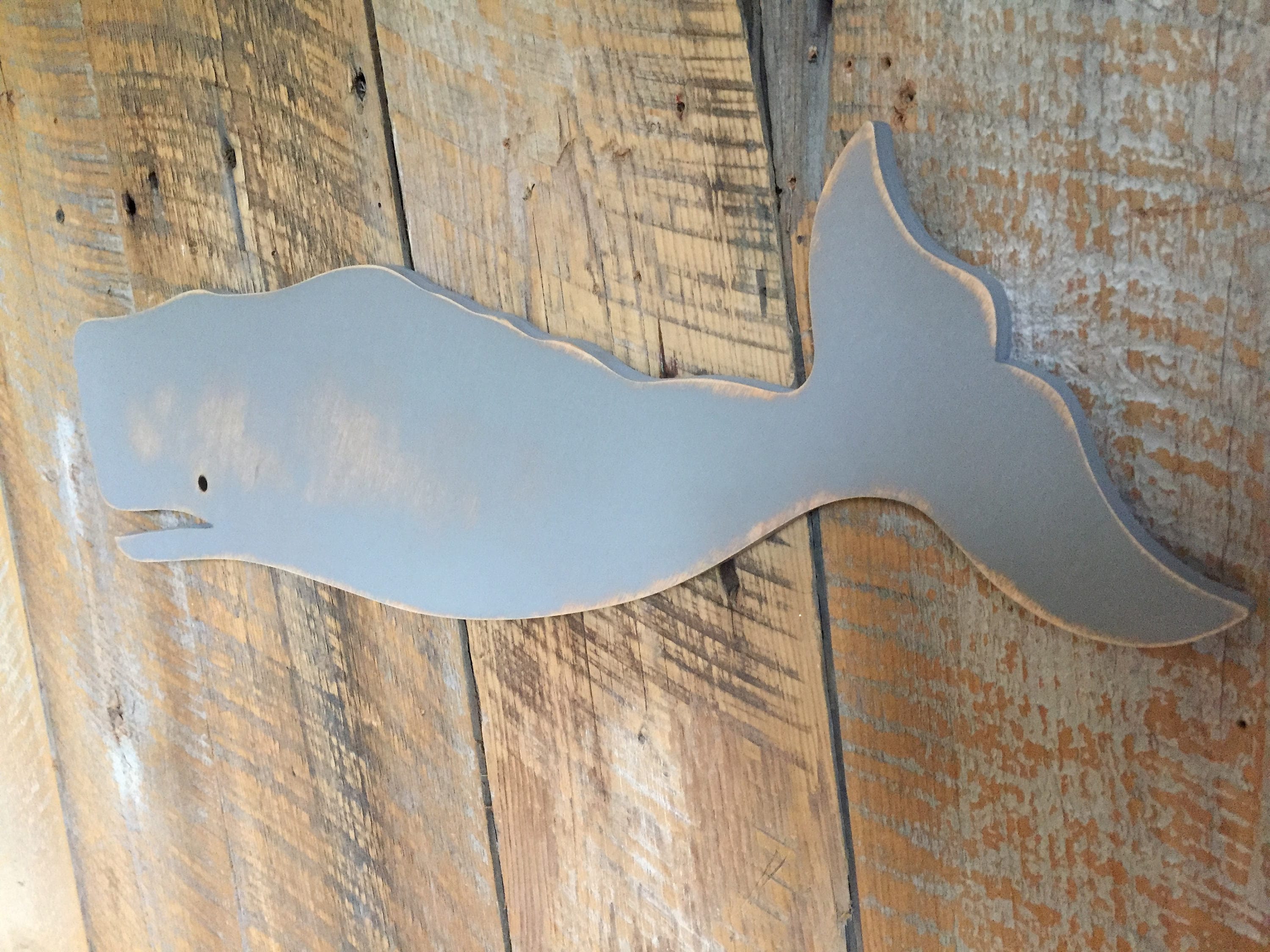 LARGE 42 Wooden Whale Wall Art Indoor Ocean Beach Etsy