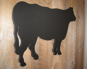 Chalkboard Cow 25" - Wall Art Wooden Indoor Restaurant or Kitchen Sign