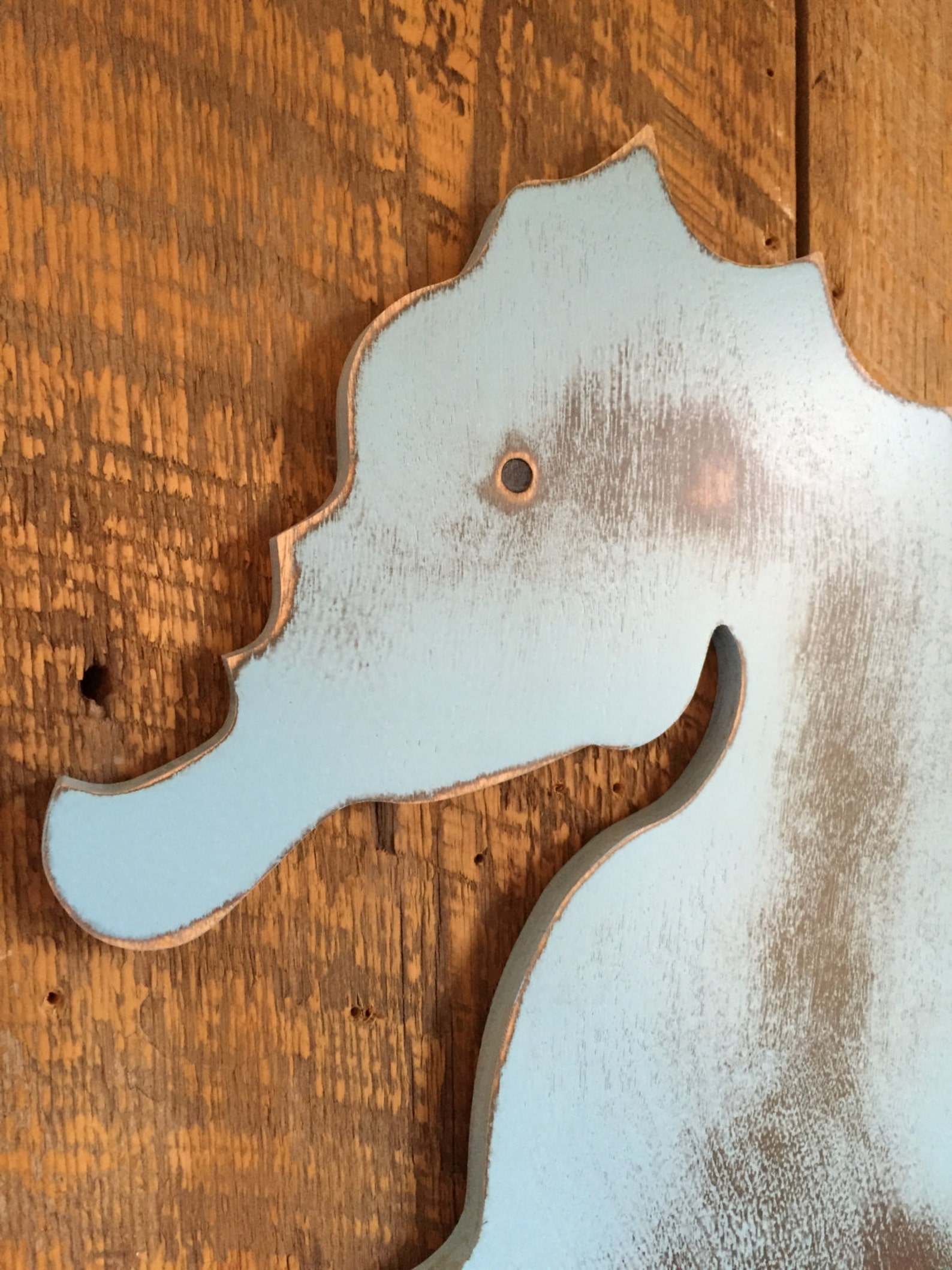 LARGE Wooden Seahorse Wall Art Indoor Ocean Beach Decoration Etsy