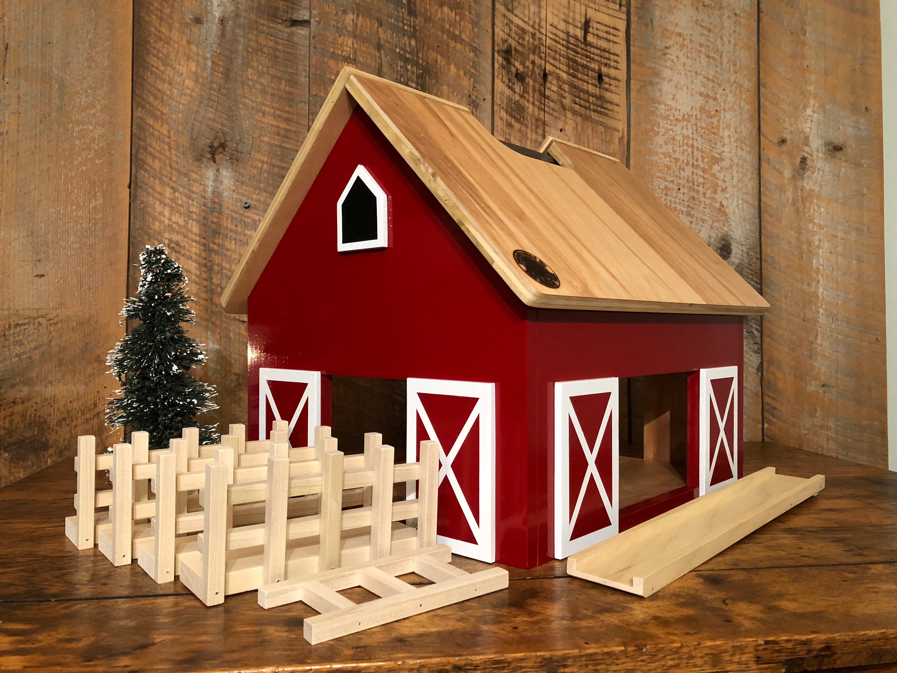 Wooden Toy Barn Mini Wooden Barn Toy Hip Roof Barn Design Amish Made