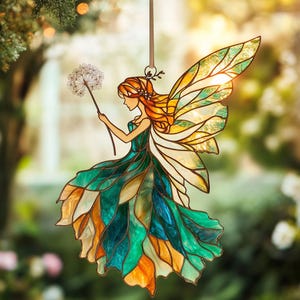 Fairy ACRILICO SUNCATCHER Fairy LightCatcher Foresta Incantata Fata Finestra Appesa Ornamento Elfo Giardino delle Fate Per Gli Amanti Delle Fate Regali Decorazione