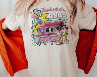 Vintage 1985 Mickey And Friends Shirt, Disney 40th Birthday 1985 Shirt, Disney Retro T-Shirts, Disney Classic, Disneyland 40 Years Old Shirt