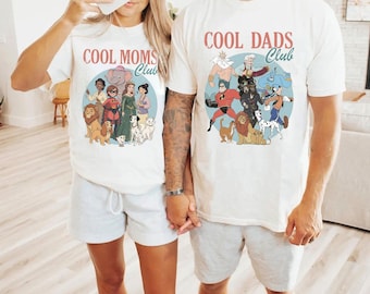 Retro Disney Cool Dad & Cool Mom Clubs Shirt, Goofy Mufasa Triton Mom Dad Vibes,Funny Family Matching Gift,Best Parents Ever, Disney Trip