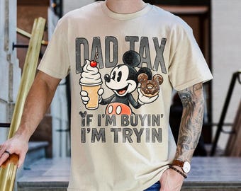 Disney Dad Shirt Comfort Colors, Funny Mickey Dad Tee, Fathers Day Gift for Dad, Disney Family Trip Shirt