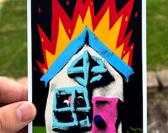 House Fire Print | 4in x 6in Inkjet Print