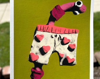Worm Undies | 5in x 7in Giclée Print