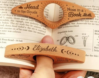 Custom Book Page Holder, Personalized Gift for Book Lovers, Bookworms, Readers