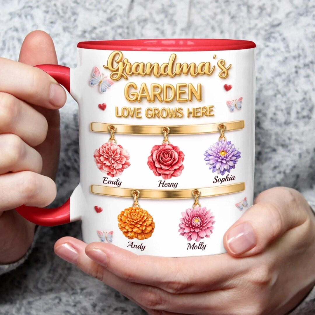 Custom 3D Inflated Effect Mug, Personalized Mother’s Day Gift for Mom ...