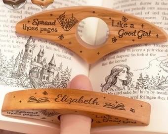 Custom Book Page Holder, Christmas Gift for Book Lovers, Bookworms, Unique Reading Accessory