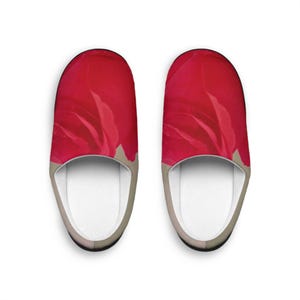 Floral Flannel Fleece Slippers: Cozy Women&#39;s House Shoes