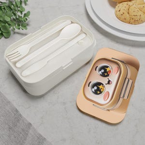 Cute Bento Lunch Box, Kawaii Food Container, Lunch Tote, Kids Bento Box, Meal Prep Box, School Lunch Box