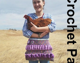 Crochet Pattern/8 Sizes/ Egg Gathering/ Egg Collecting/ Instant Download/ Egg Collecting Apron/ Egg gathering / Apron DIY/ Toddler size