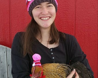 Chicken and Me Hats,Custom Made,Women Hat,Chicken Hat,Matching Hats,Crochet Hat,Hat Set,Crochet Hat Set,Poultry Hat,Turkey Hat, Goose Hat