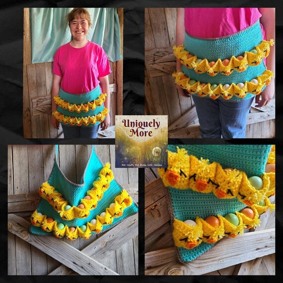 8 Sizes Available/ Original Egg Apron/ Made to Order/ Harvesting