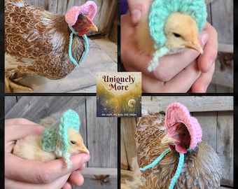 Modèle au crochet, bonnet pour poulets, bonnet du dimanche, petit chapeau de poule rouge, chapeau pour poulet, bonnet de Pâques, chapeau de poulet, bonnet de poulet, poussin