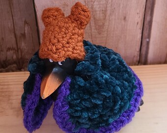 Crow not included,Crow Witch Outfit, Judgmental Crow, Miniature Witch, Witch Outfit,  Judgmental Crow Hat, Judgmental Crow Clothes