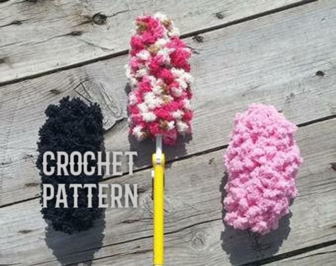 Crochet Pattern, Duster cover, reusable duster cover, Dusting wand cover, Reusable Cleaning, DIY duster cover, 360 duster cover, housework