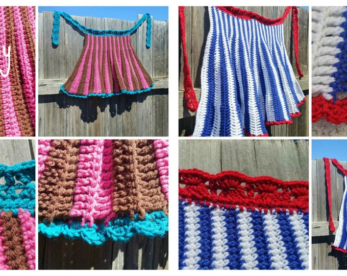 Apron Crochet Pattern, Crochet Apron, Striped Apron, Vintage Inspired Apron, Farmhouse Apron, Farm Apron, Vintage Apron, Farm Kitchen