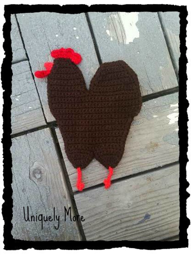 Rooster Potholder Crochet Pattern Instant Download Chicken - Etsy