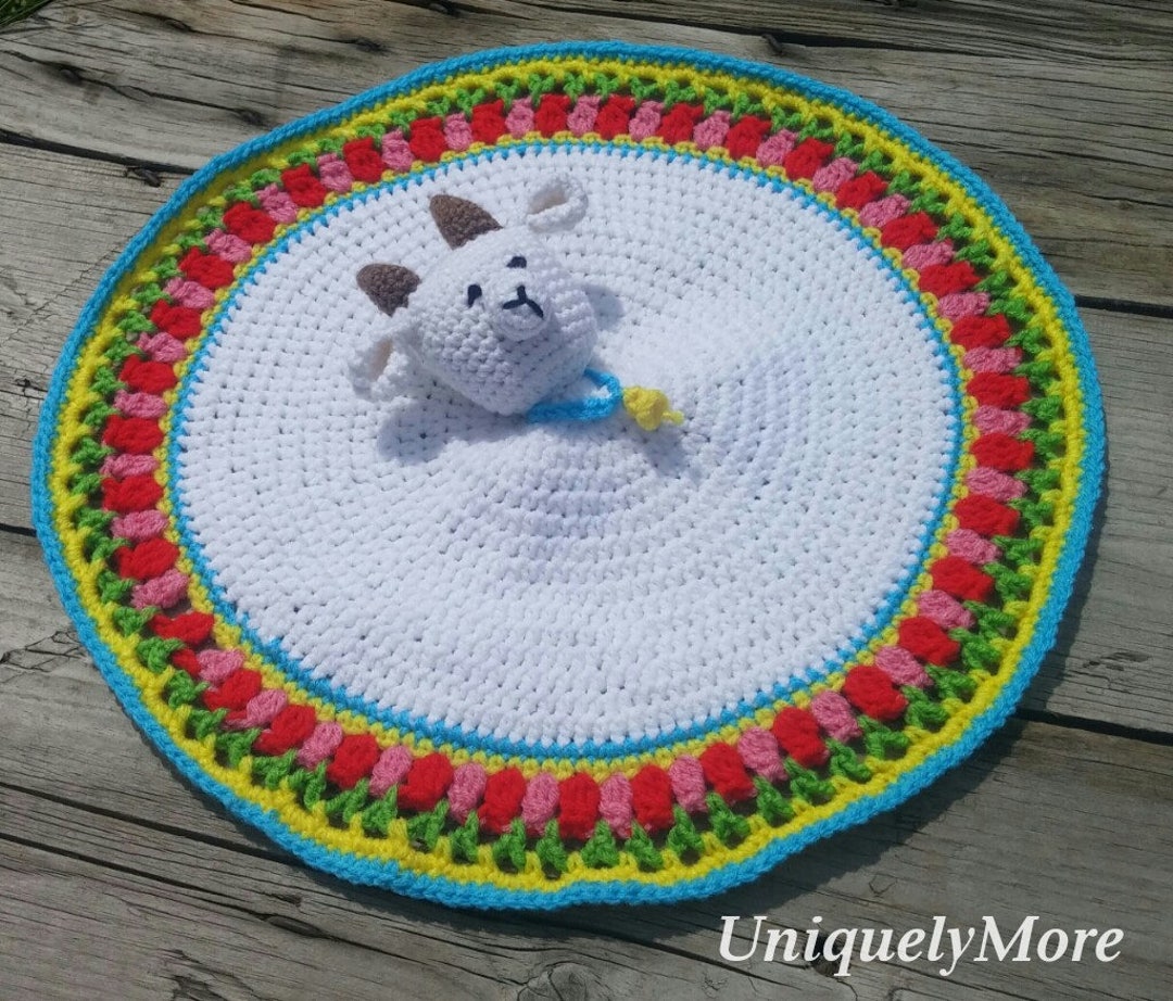 Goat Lovey,tulip,tulip Boarder,goat Blanket,custom Made,farm Lovey,baby