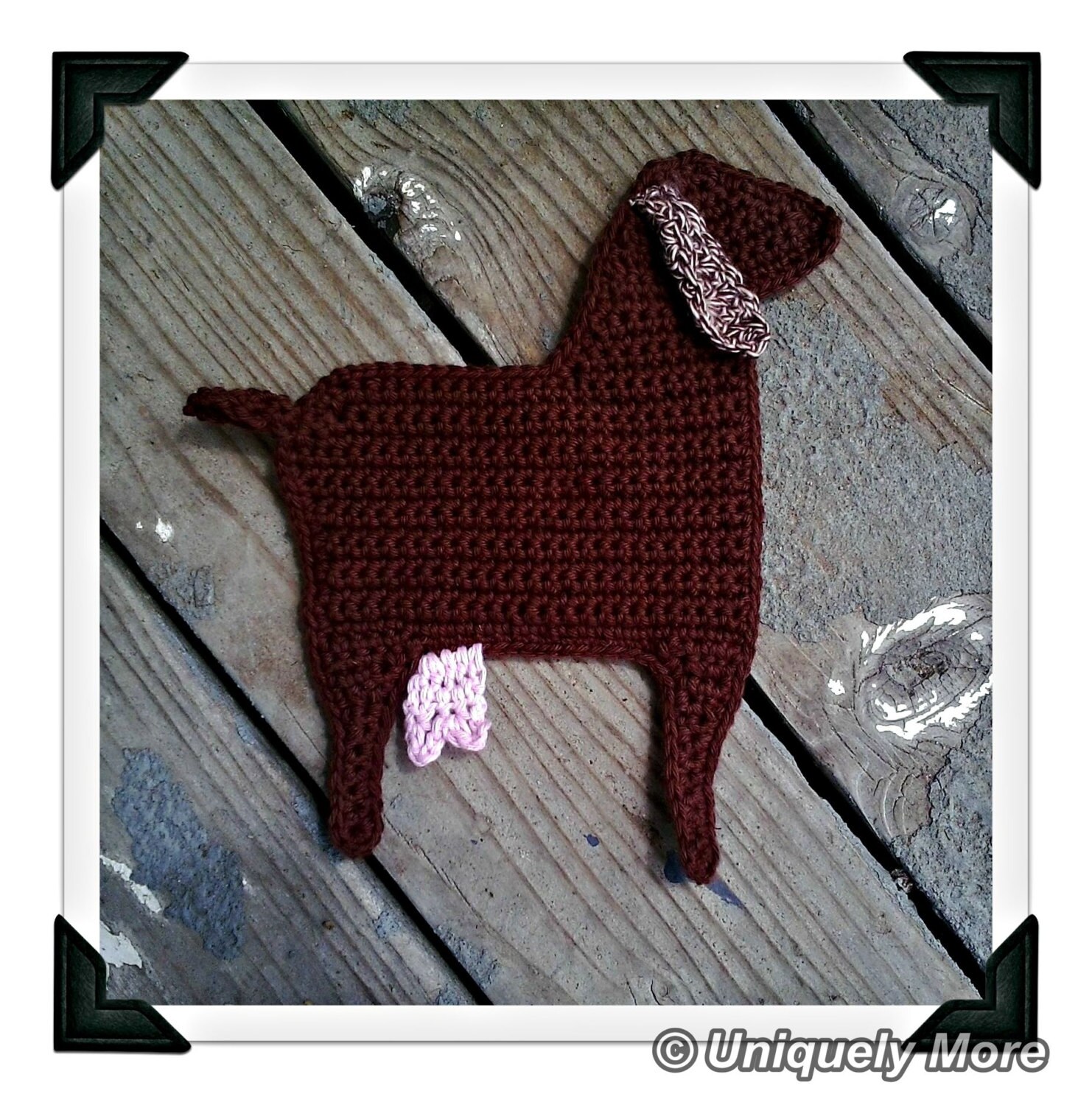 Nubian Goat Potholder, Goat Hotpad, Goat Decor, Farmhouse Kitchen, Farm