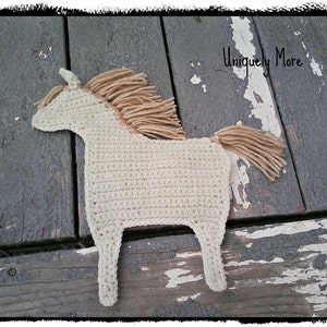 Crochet pattern for Horse Potholder, Instant download/horse potholder/ranch decor/farmhouse kitchen/Farmhouse decor/Crochet Horse/Crochet