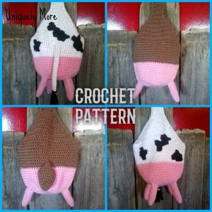 Udderly Fantastic Bag, Crochet Pattern, Instant Download, Market Bag, Tote Bag, Farm Cow, Unique Gift for her, Eco friendly crochet, diy image 6