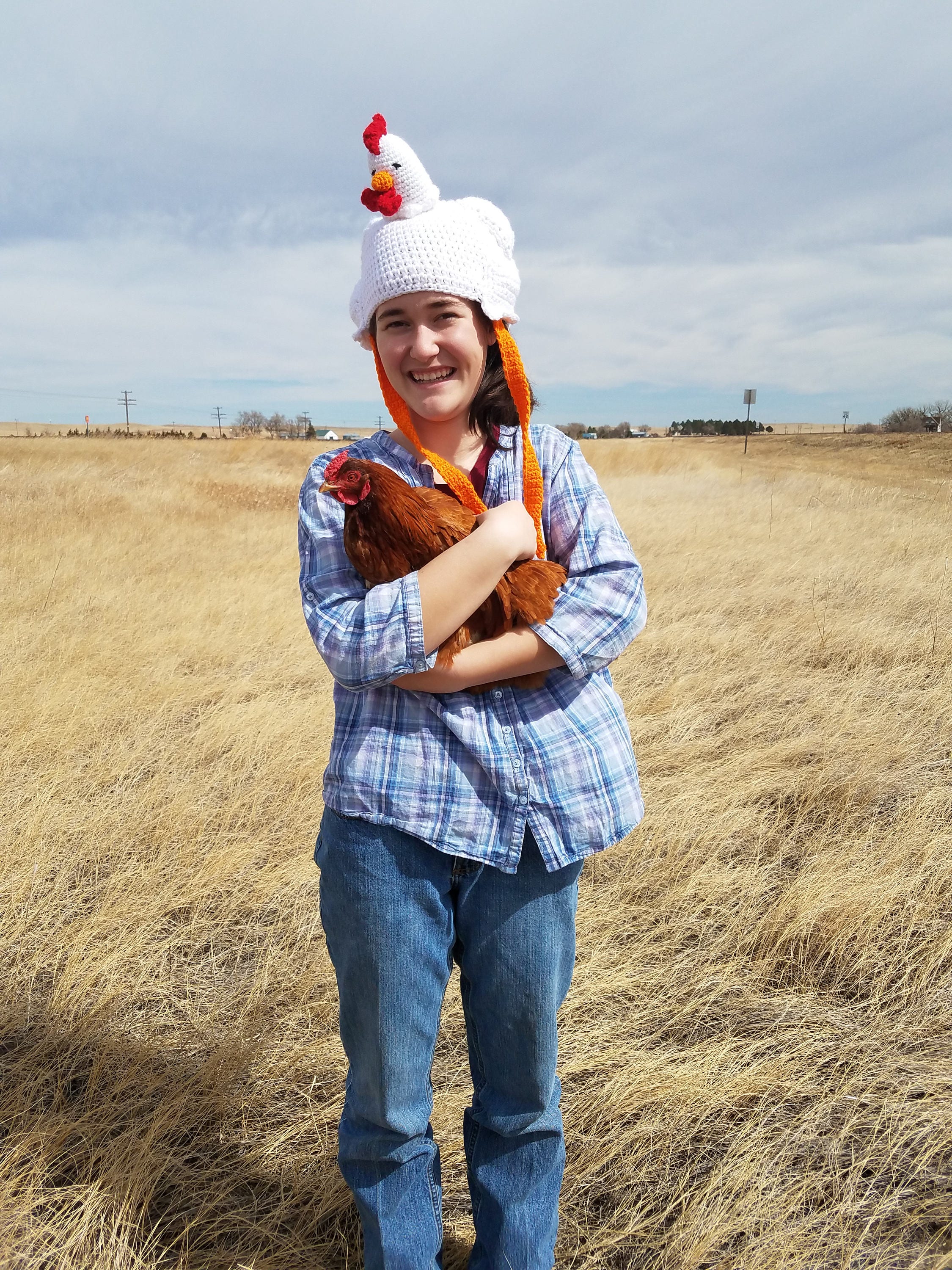 Chicken Hat,Custom Made,Crochet Hat,Farm Hat,Farm Animal,Farm Animal